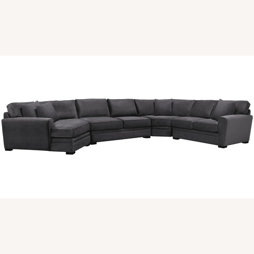 Used Raymour & Flanigan Dark Gray 3+ Piece Sectional for sale on AptDeco