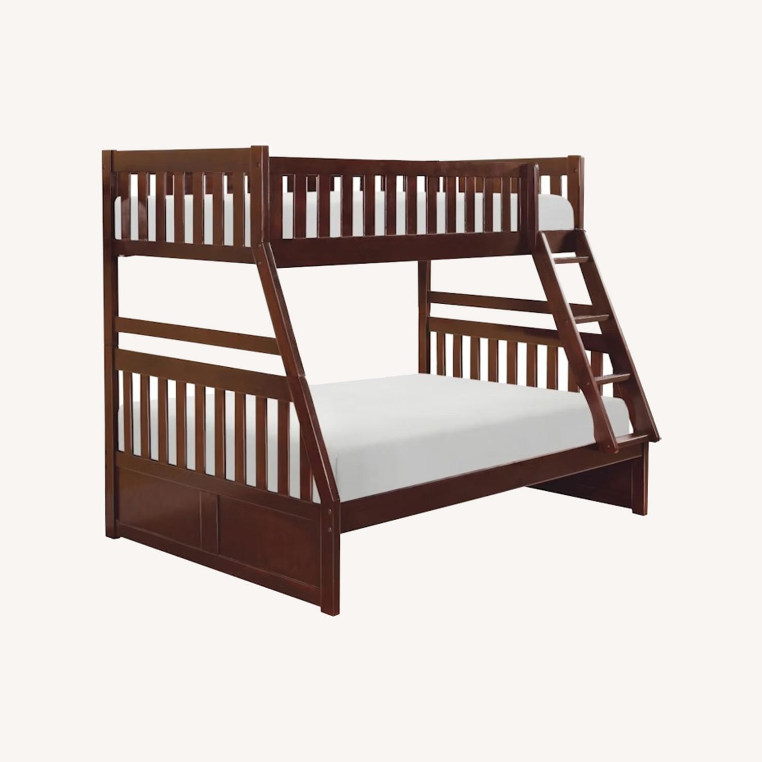 Ashley Furniture Dark Brown Wood Bunk Bed - image-0