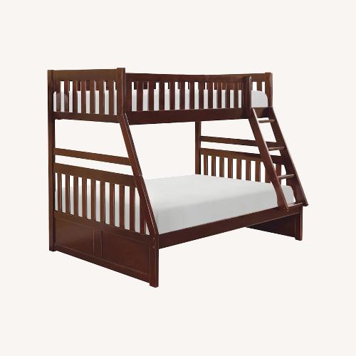 Used Ashley Furniture Dark Brown Wood Bunk Bed for sale on AptDeco