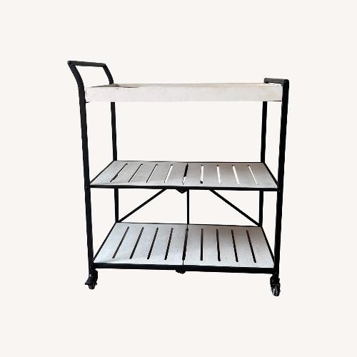 Used White Bar Cart for sale on AptDeco