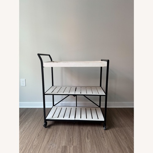 Used White Bar Cart for sale on AptDeco