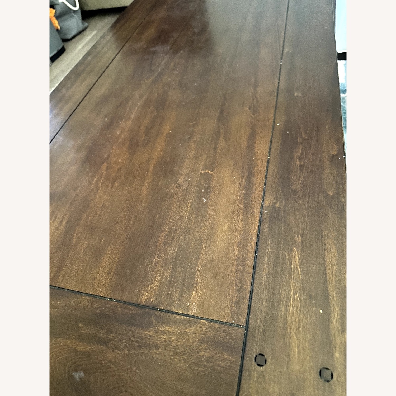 Jordan's Furniture Dark Brown Wood Coffee Table - image-3