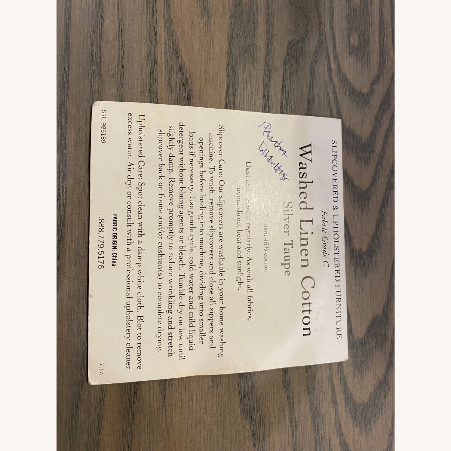 Pottery Barn Silver Taupe Linen Queen Headboard - image-5