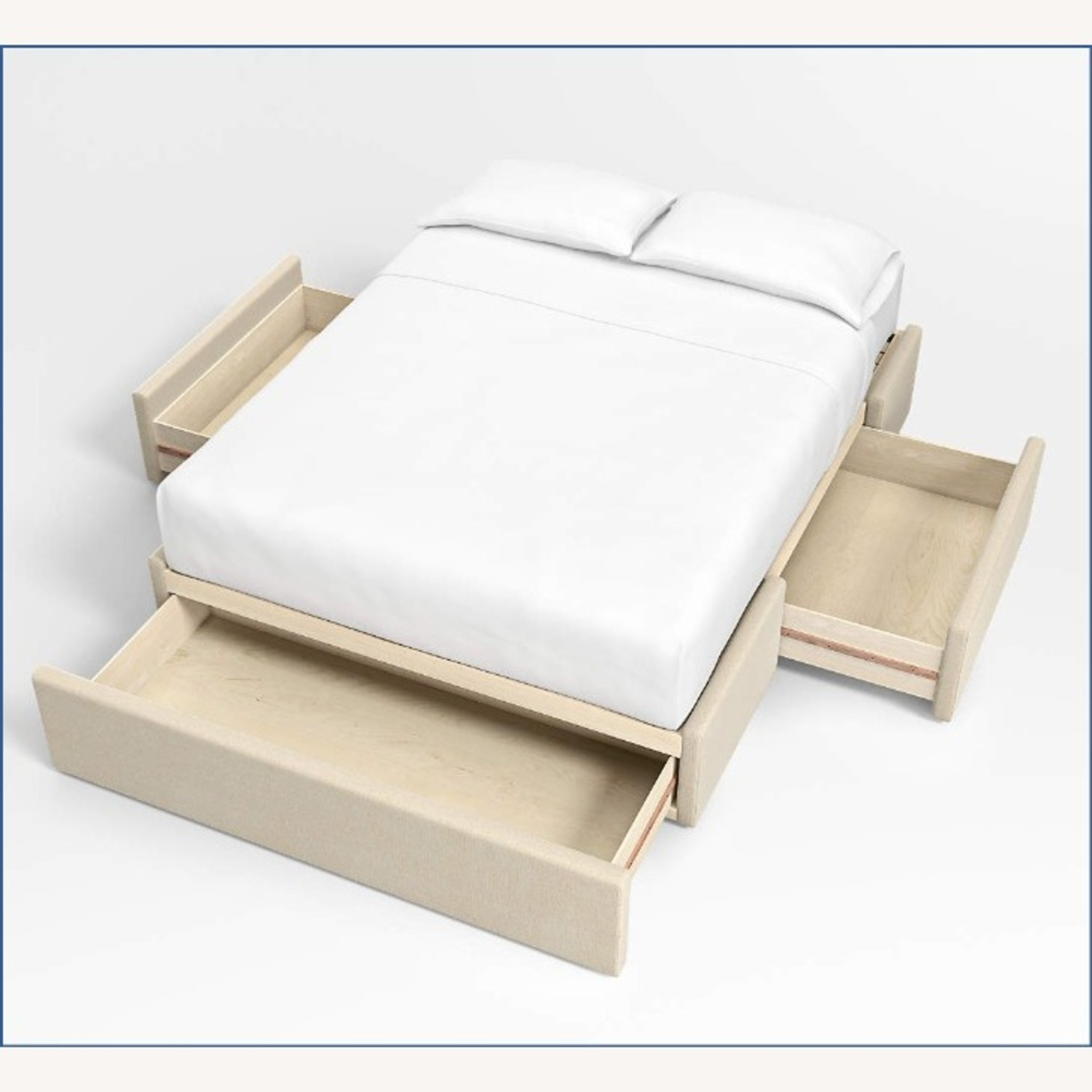 Crate & Barrel Meraux Ivory King Storage Bed - image-2