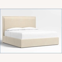 Crate & Barrel Meraux Ivory King Storage Bed
