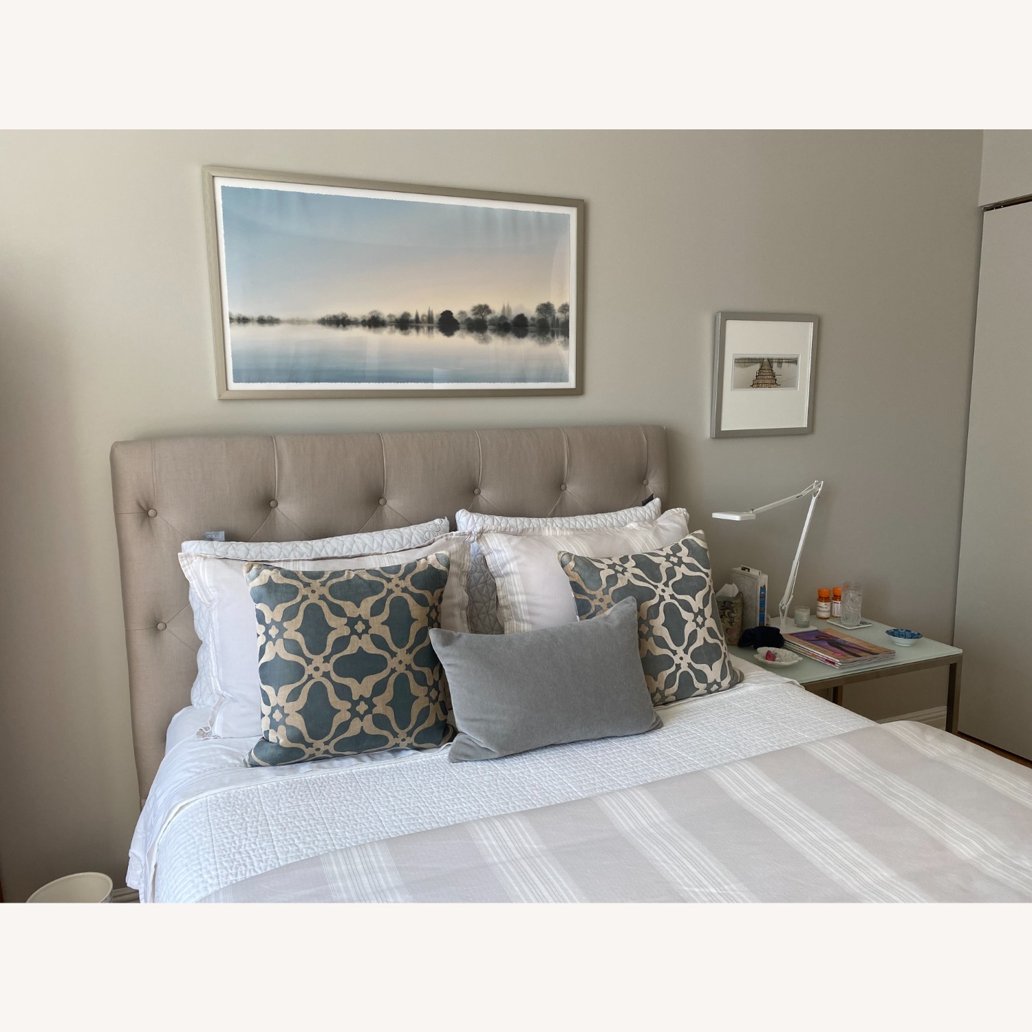 Room & Board Blue Patterned Decorative Pillow - image-2