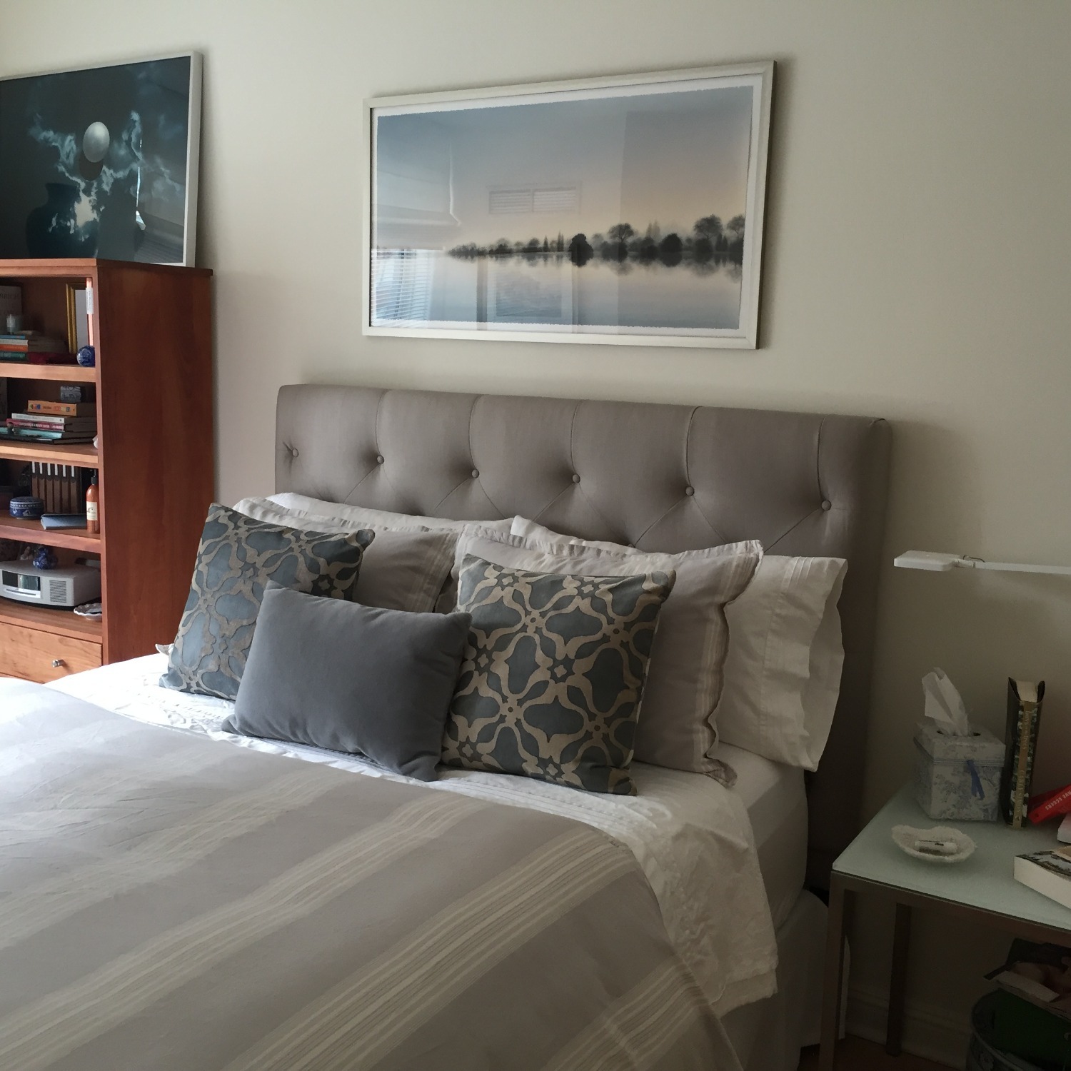 Room & Board Blue Patterned Decorative Pillow - image-1