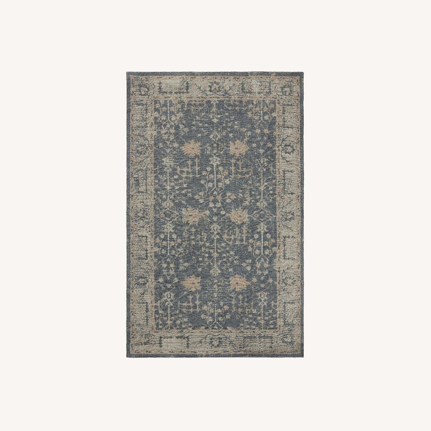 Pottery Barn Reeva 6 x 9 Dark Gray Patterned Rug - image-0
