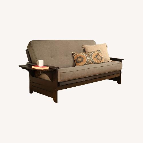 Used Wayfair Dark Gray and Dark Wood Futon for sale on AptDeco