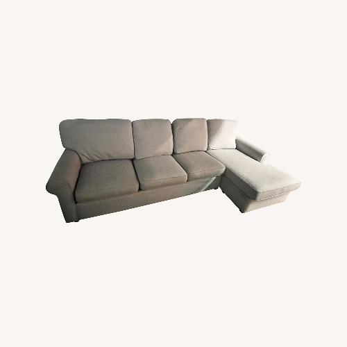 Used Natural Fabric 2 Piece Sectional for sale on AptDeco