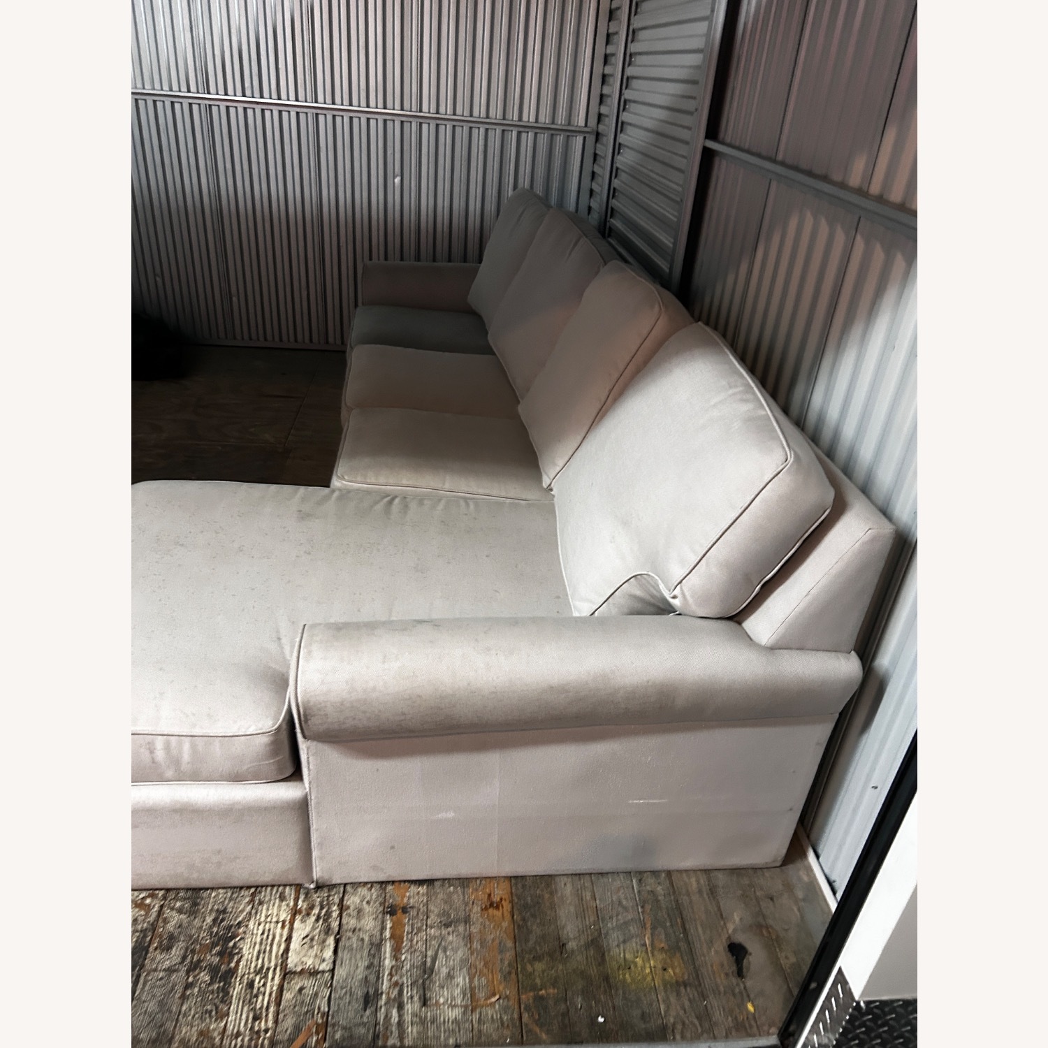 Natural Fabric 2 Piece Sectional - image-2