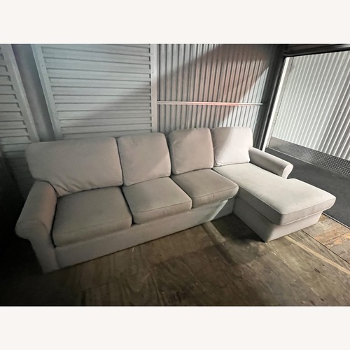 Used Natural Fabric 2 Piece Sectional for sale on AptDeco