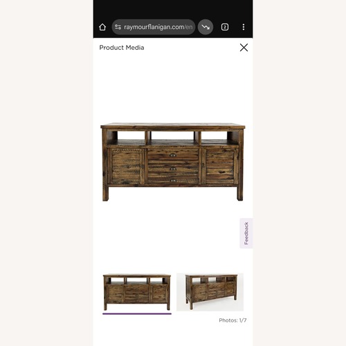 Used Raymour & Flanigan Artisan's Craft 60" TV Console for sale on AptDeco