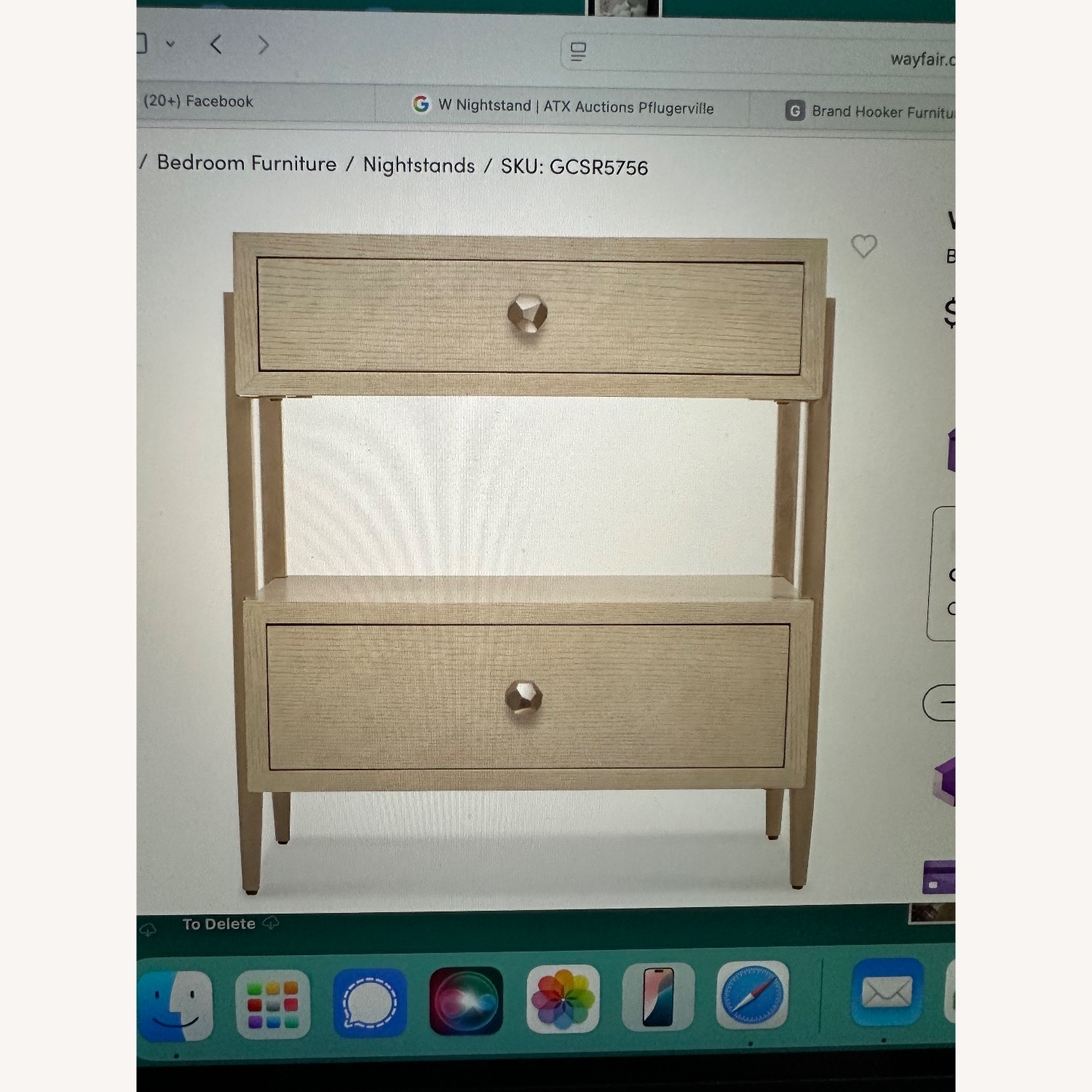 Hooker Furniture Corporation Natural Side Table - image-1