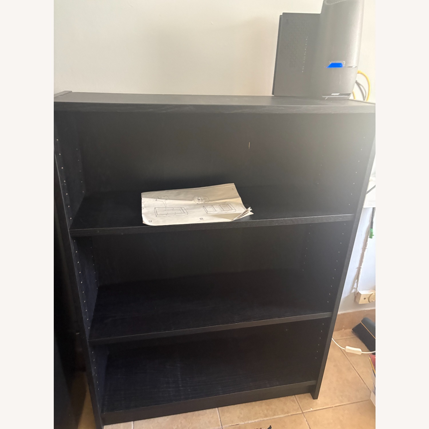 IKEA 3 Tier Black Bookshelf - image-2
