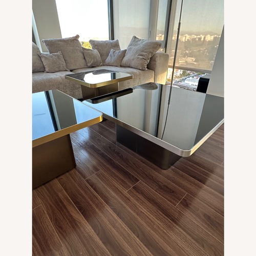 Used Black Metal Coffee Table for sale on AptDeco