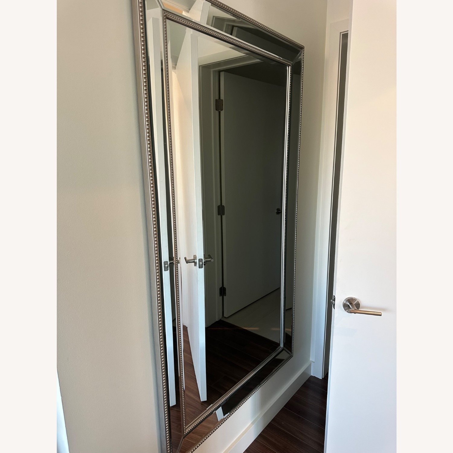 4 Light Gray Metal Wall Mirror - image-3