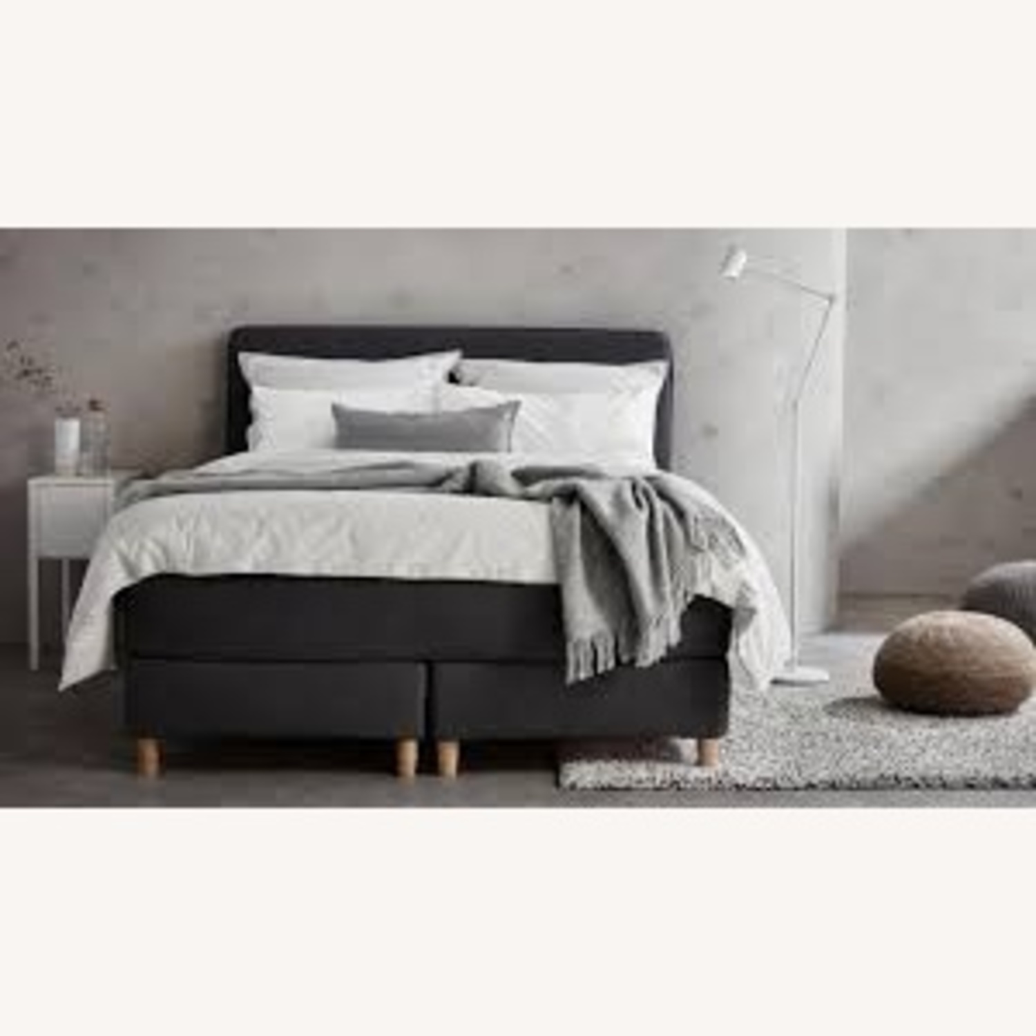IKEA Light Gray King Bed - image-0