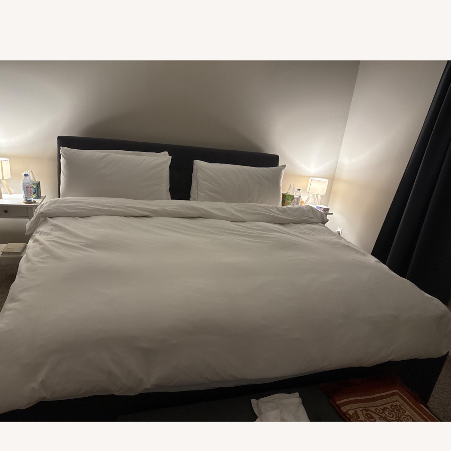 IKEA Light Gray King Bed - image-1