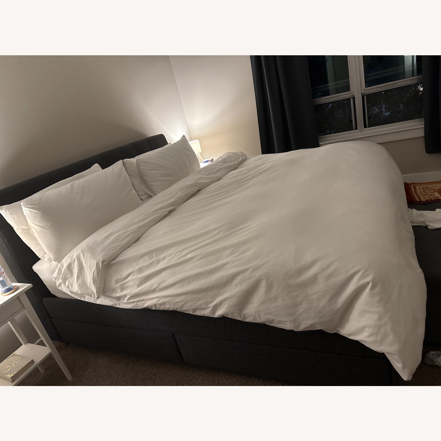 IKEA Light Gray King Bed - image-2