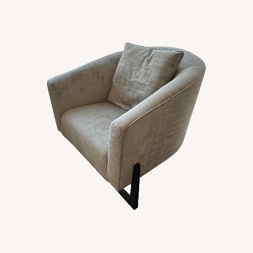 Used Light Gray Fabric Armchair for sale on AptDeco