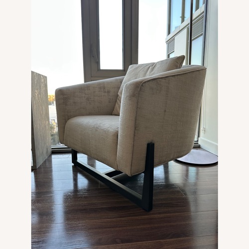 Used Light Gray Fabric Armchair for sale on AptDeco