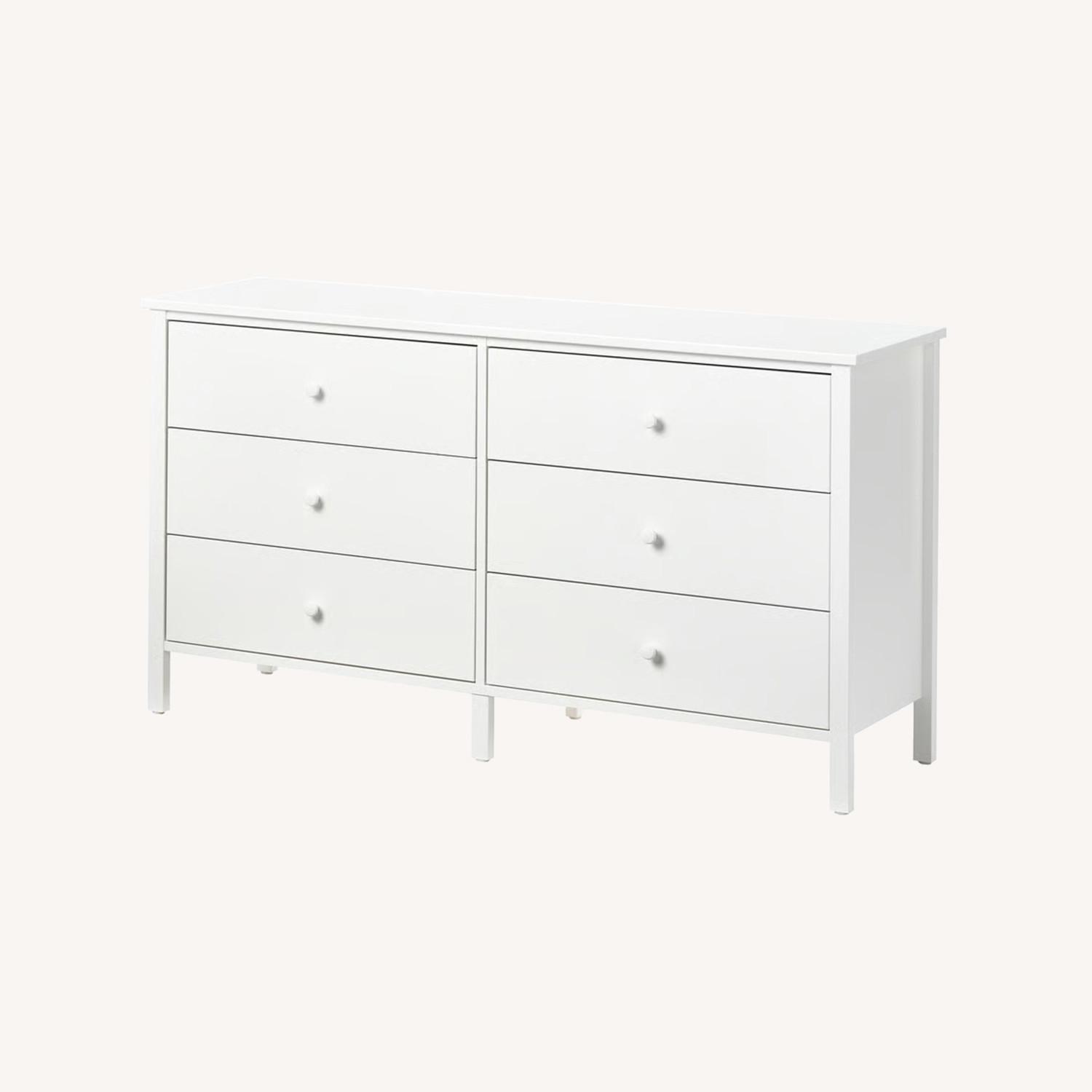 IKEA White Wood Dresser - image-0