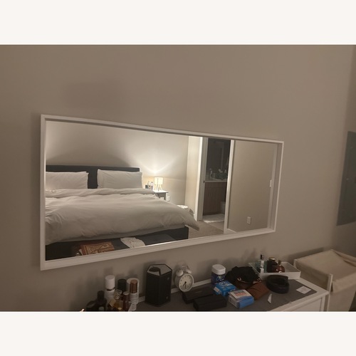 Used IKEA White Wood Wall Mirror for sale on AptDeco