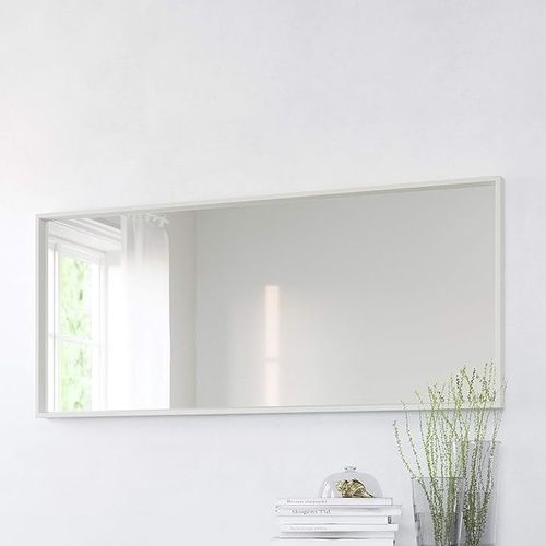 Used IKEA White Wood Wall Mirror for sale on AptDeco