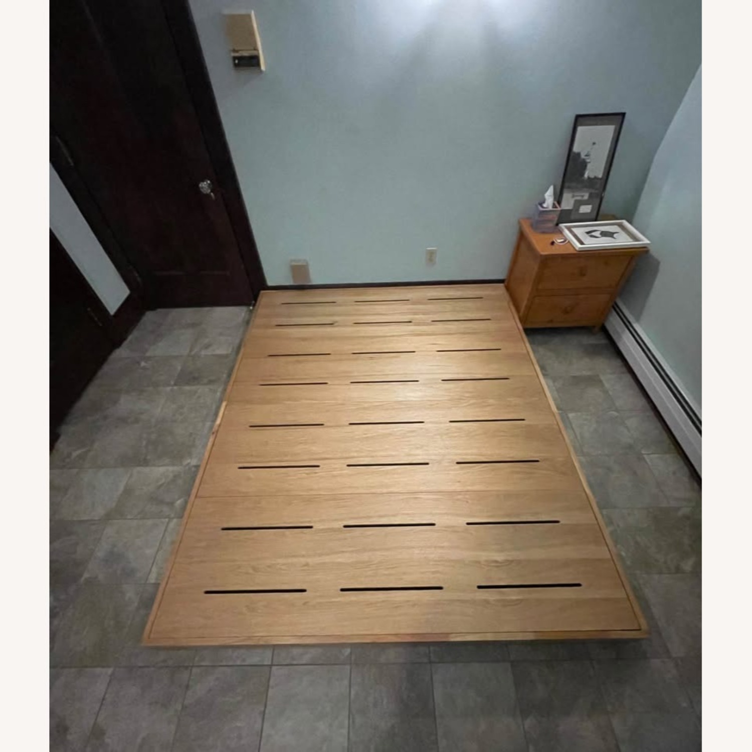 LAXseries Platform Bed Light Brown Wood Queen Bed - image-4