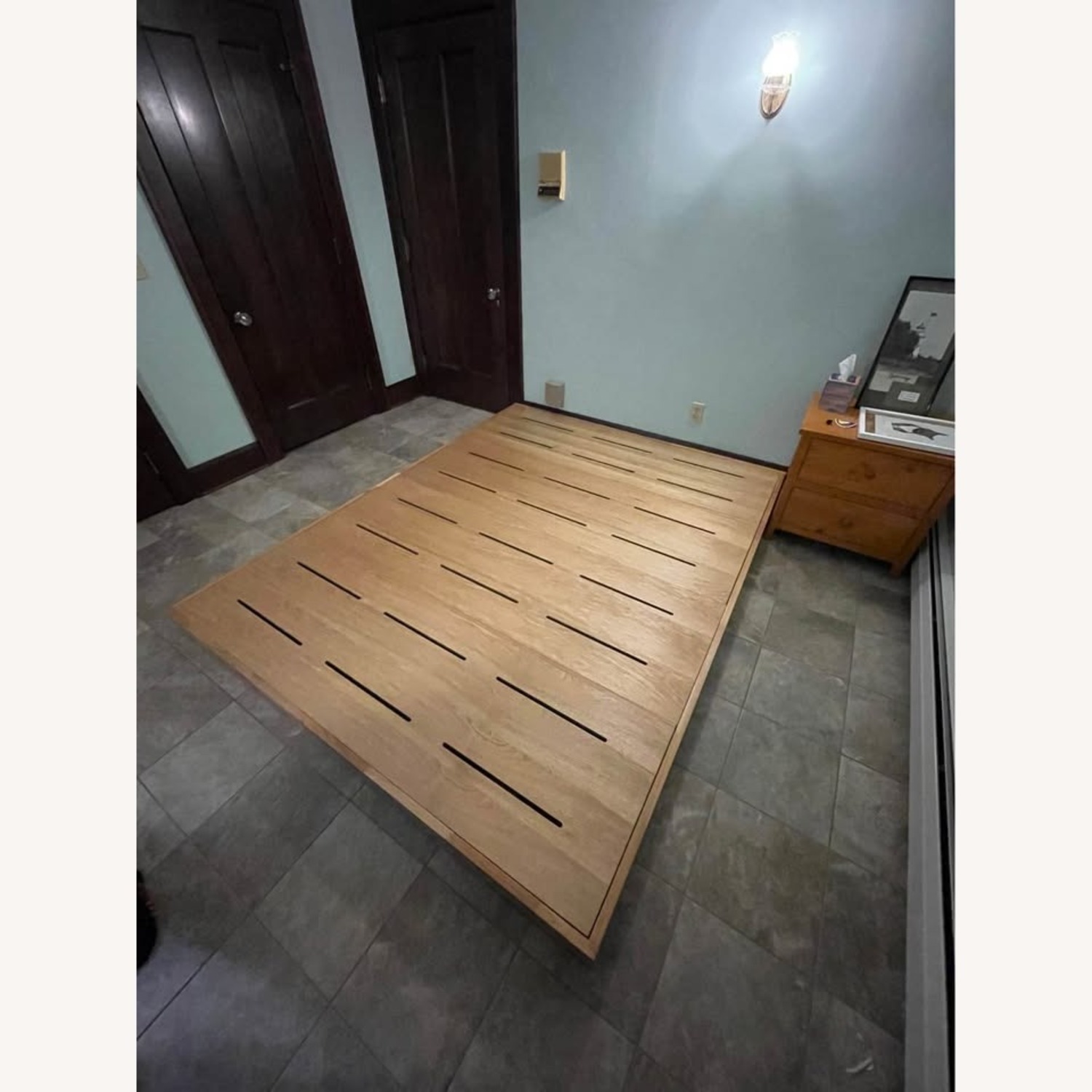 LAXseries Platform Bed Light Brown Wood Queen Bed - image-3