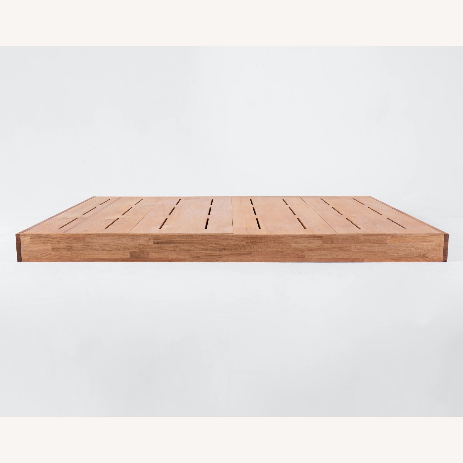 LAXseries Platform Bed Light Brown Wood Queen Bed - image-2