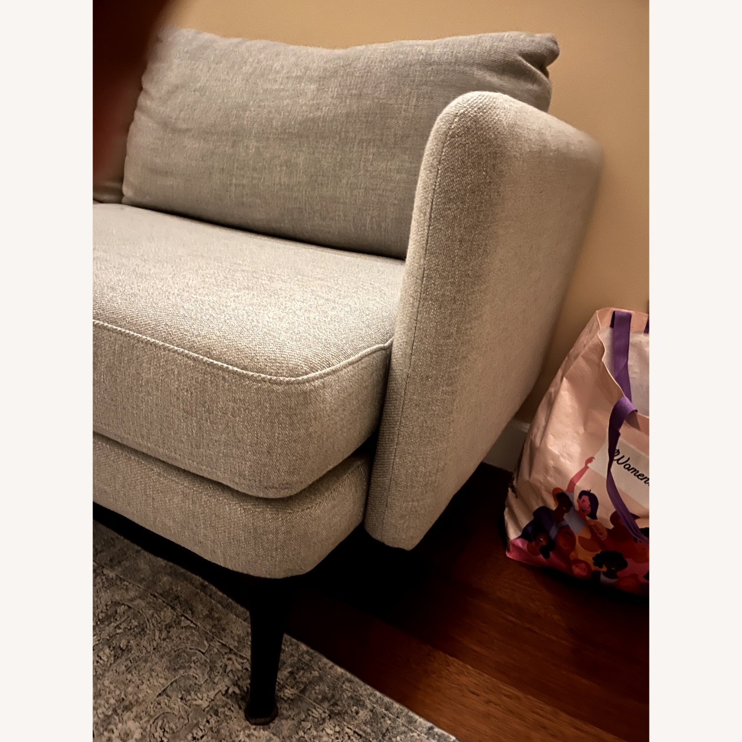 Crate & Barrel Light Gray Fabric 3+ Seater Sofa - image-2