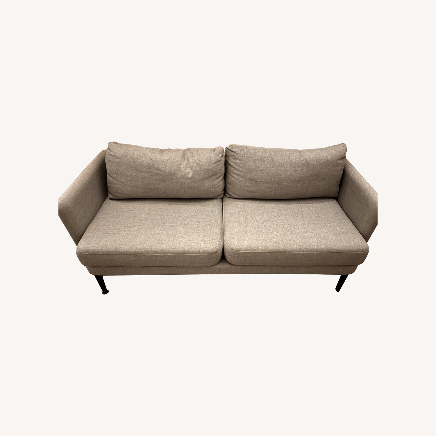 Crate & Barrel Light Gray Fabric 3+ Seater Sofa - image-0