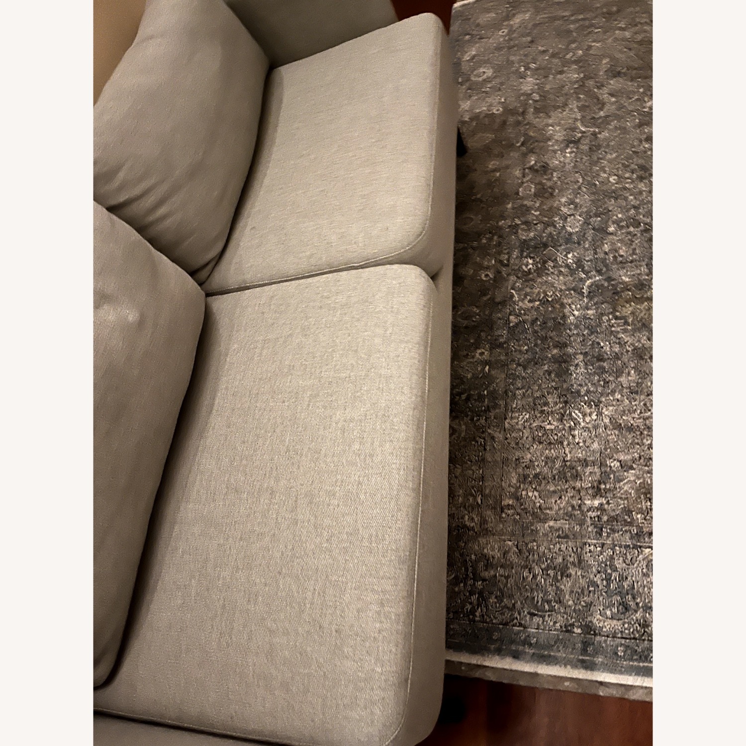 Crate & Barrel Light Gray Fabric 3+ Seater Sofa - image-3
