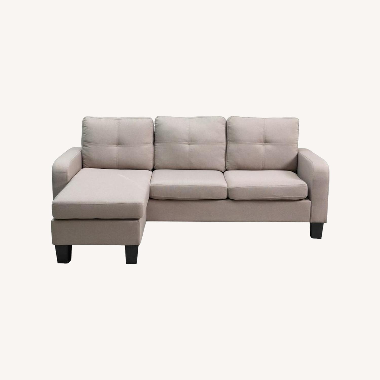 Natural Fabric 3+ Seater Sofa - image-0