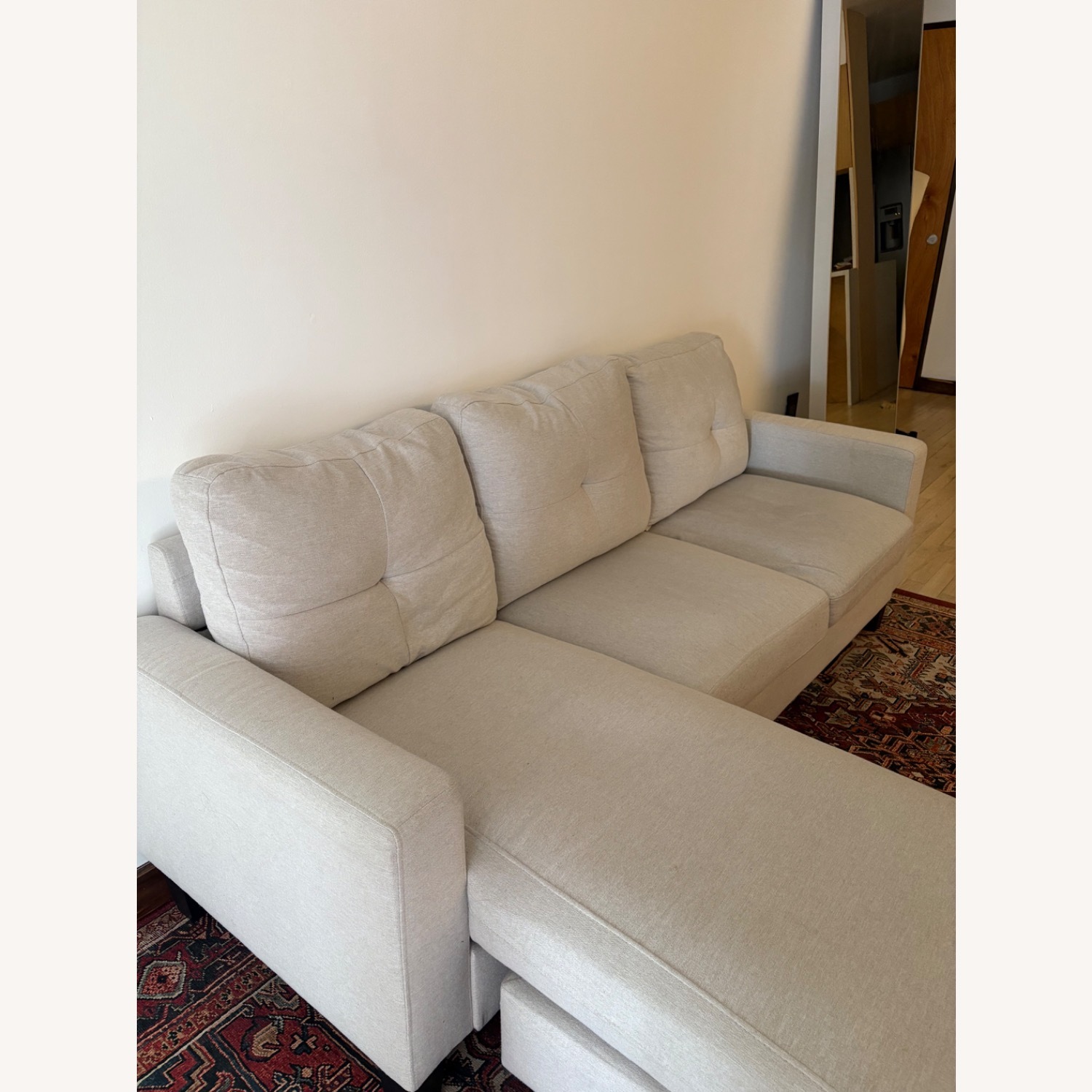 Natural Fabric 3+ Seater Sofa - image-3