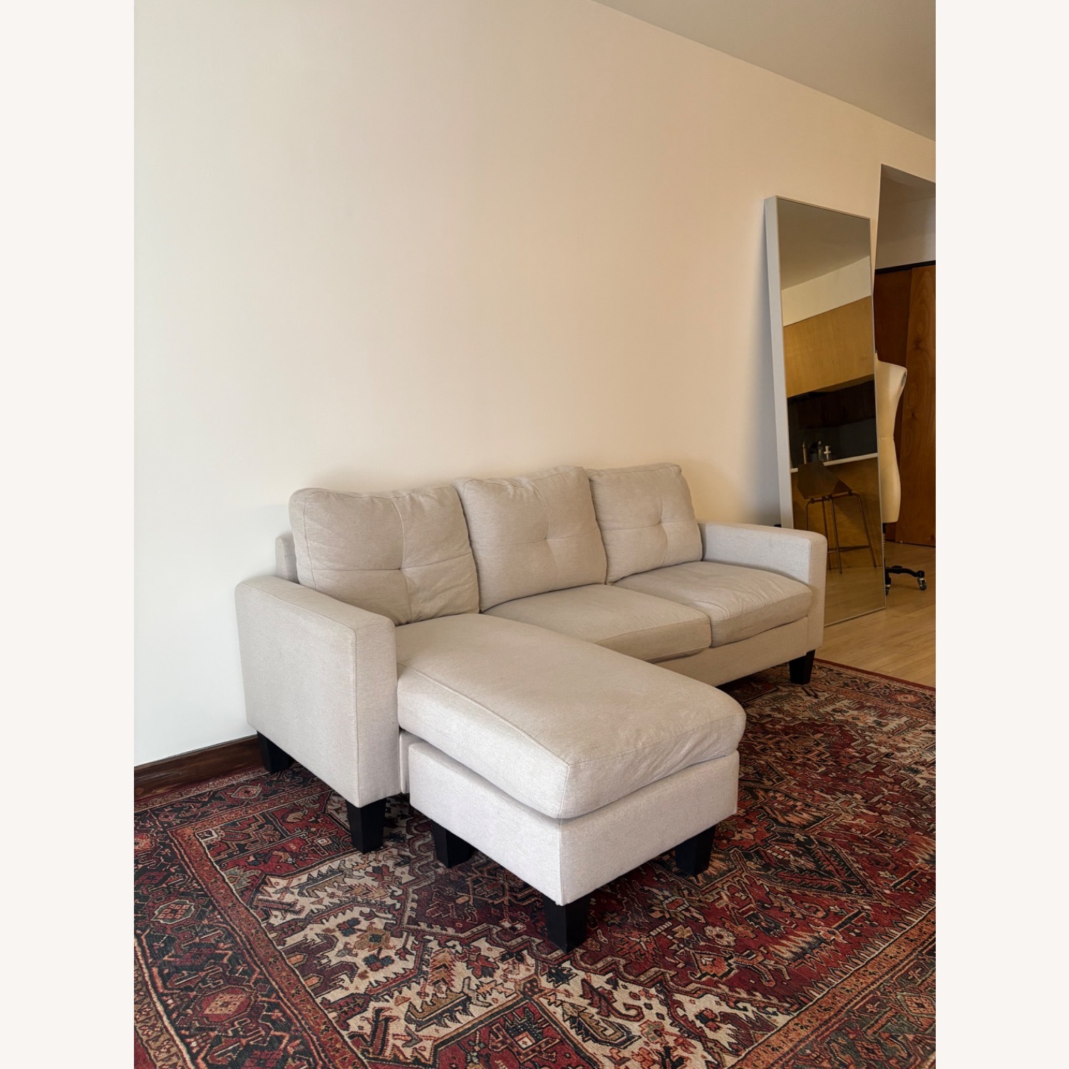 Natural Fabric 3+ Seater Sofa - image-2