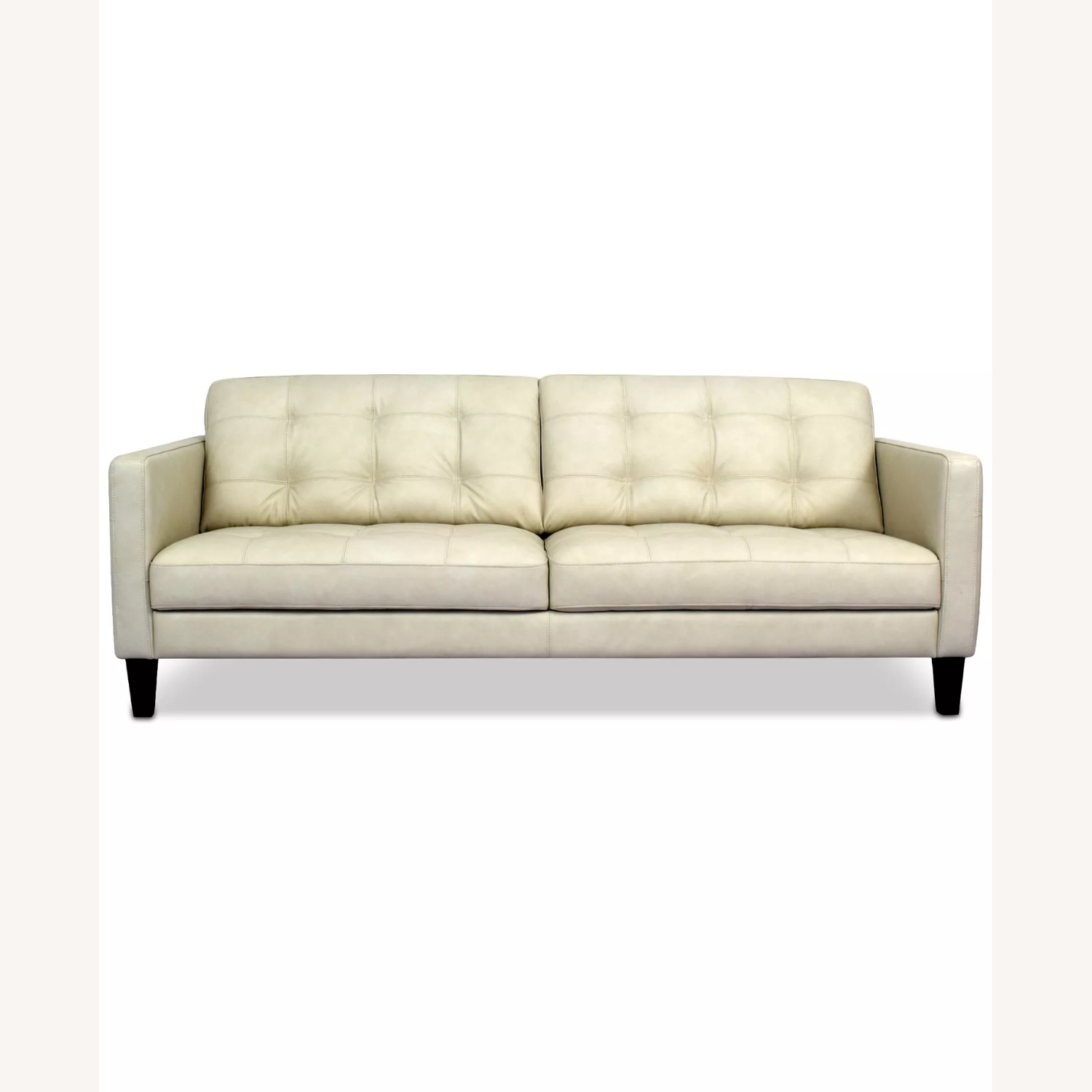 Ivory Leather Couch - image-4