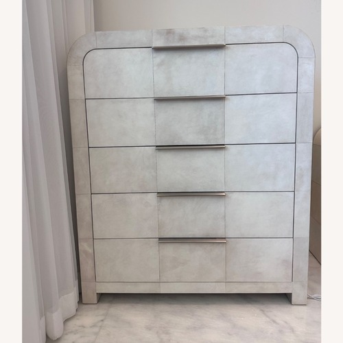 Used Restoration Hardware Lucien Parchment Tall Dresser for sale on AptDeco
