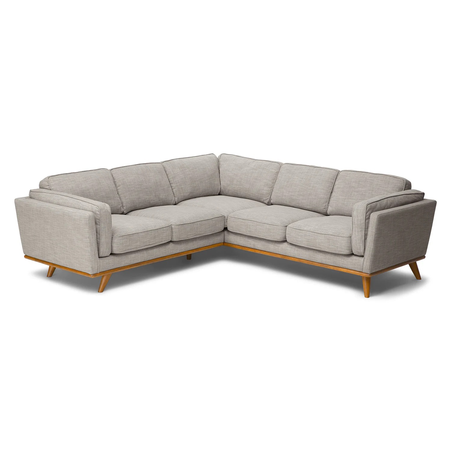 Article Timber 93" Sectional Rain Cloud Gray - image-5