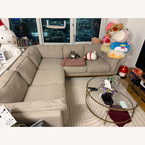 Used Article Timber 93" Sectional Rain Cloud Gray for sale on AptDeco