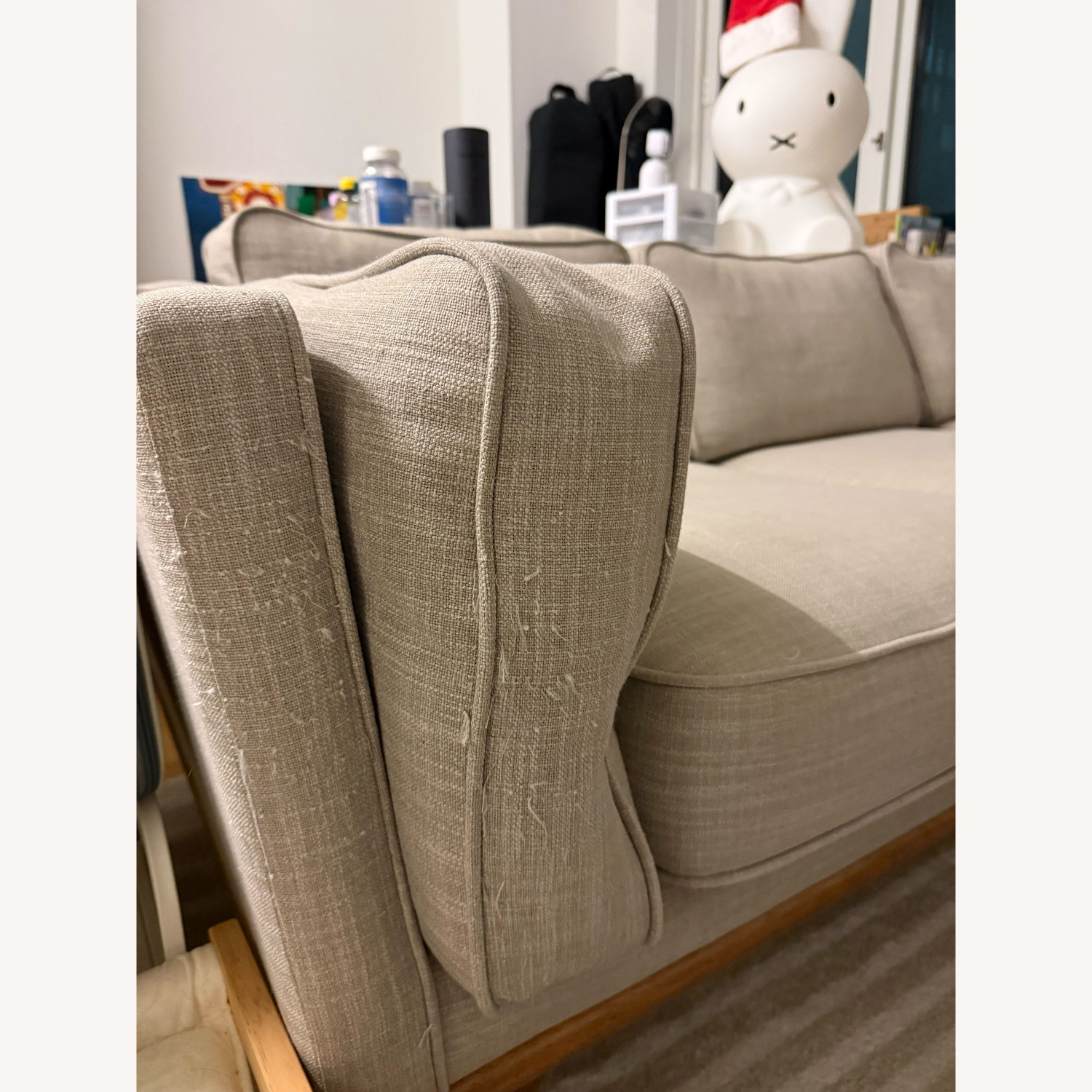 Article Timber 93" Sectional Rain Cloud Gray - image-3