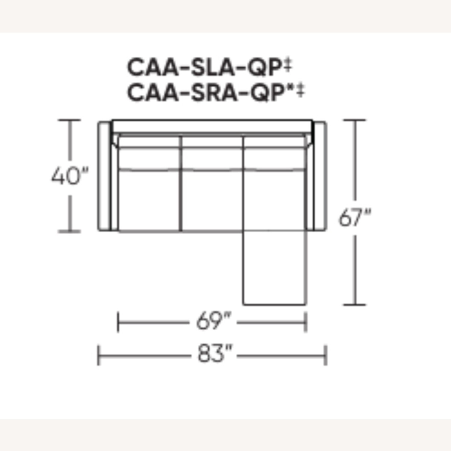 American Leather Clara Natural Fabric Sleeper Sofa - image-1