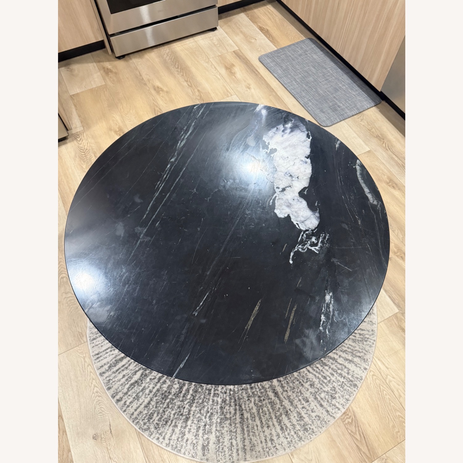 CB2 Black Marble Dining Table - image-4