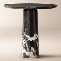 CB2 Black Marble Dining Table
