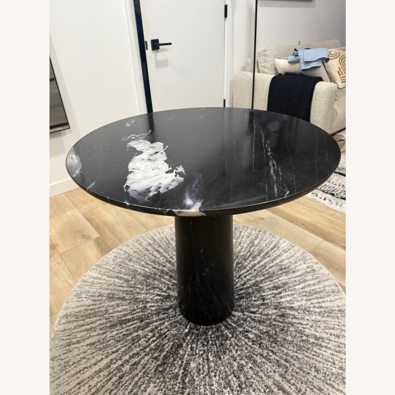 CB2 Black Marble Dining Table - image-2