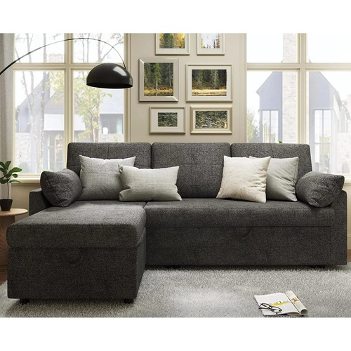 Used Walmart Dark Gray Linen 2 Piece Sectional for sale on AptDeco