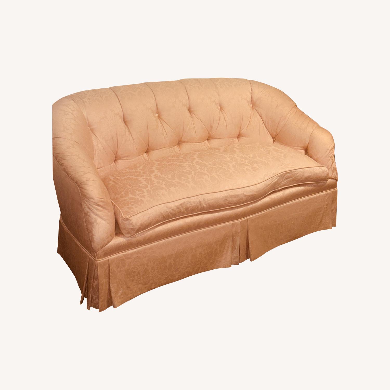 Vintage Beacon Hill Tufted Damask Sofa - image-0