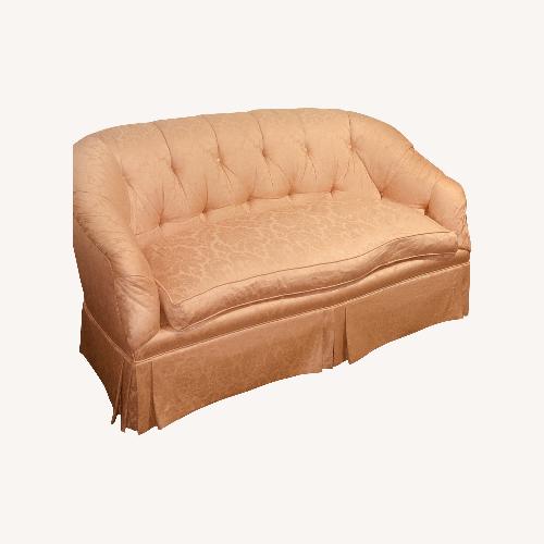 Used Vintage Beacon Hill Tufted Damask Sofa for sale on AptDeco